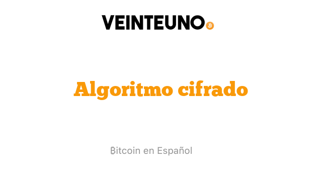 Algoritmo cifrado