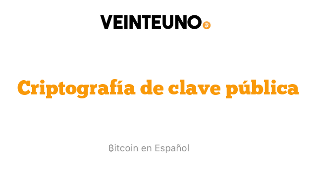 Criptografía de clave pública