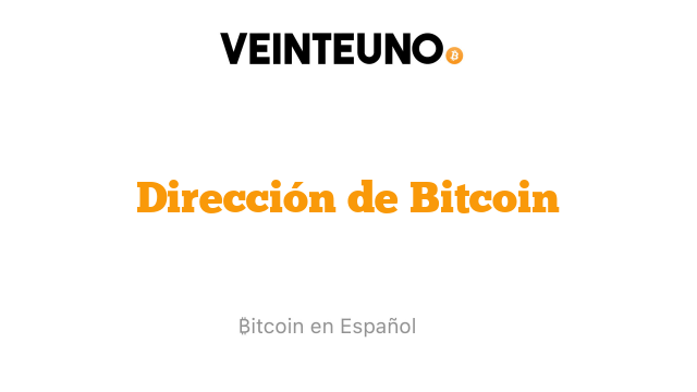 Dirección de Bitcoin