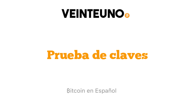 Prueba de claves
