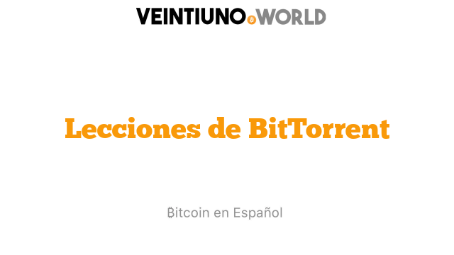 Lecciones de BitTorrent