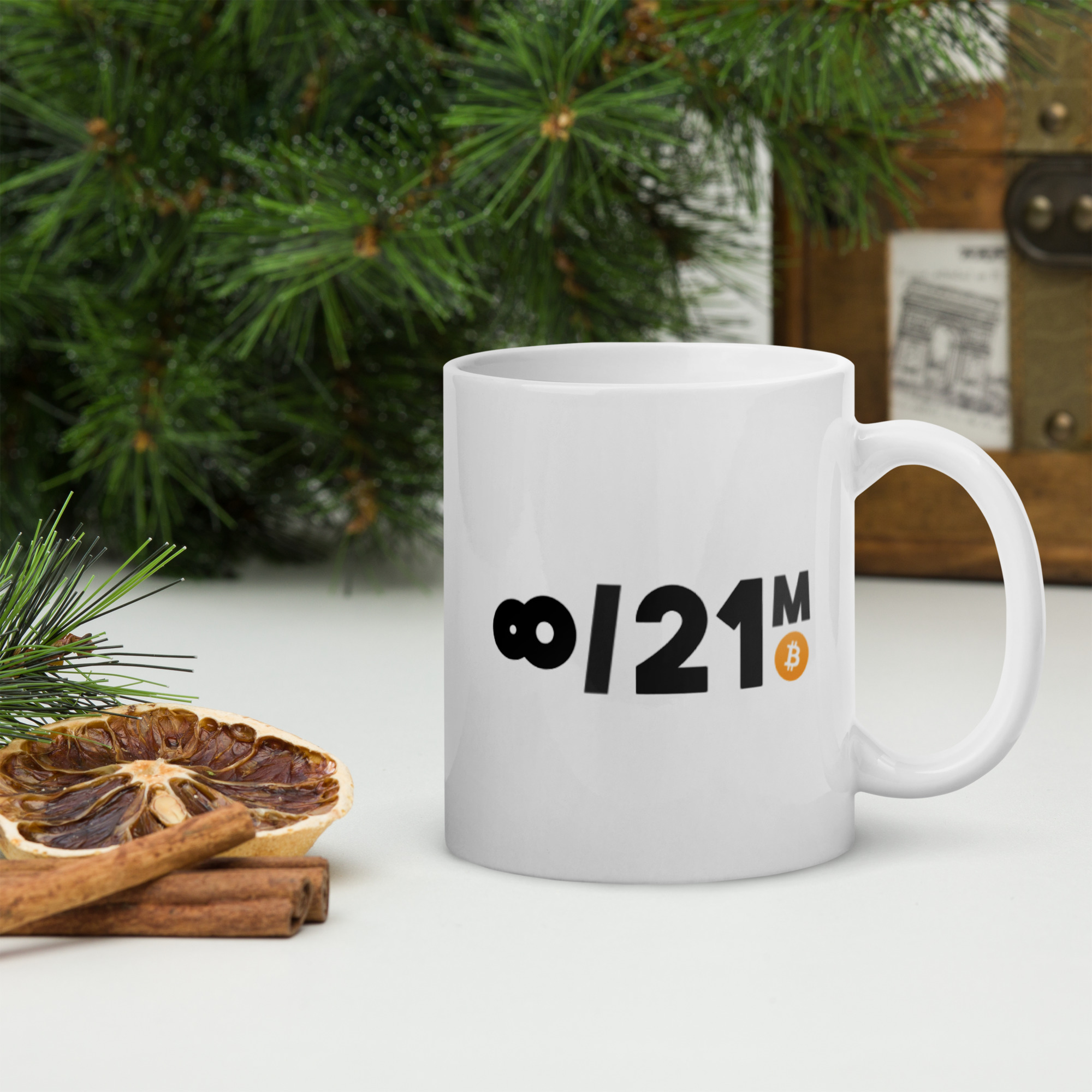 ∞/21M Taza Blanca Accesorios VEINTIUNO ∞/21M Taza Blanca Accesorios VEINTIUNO