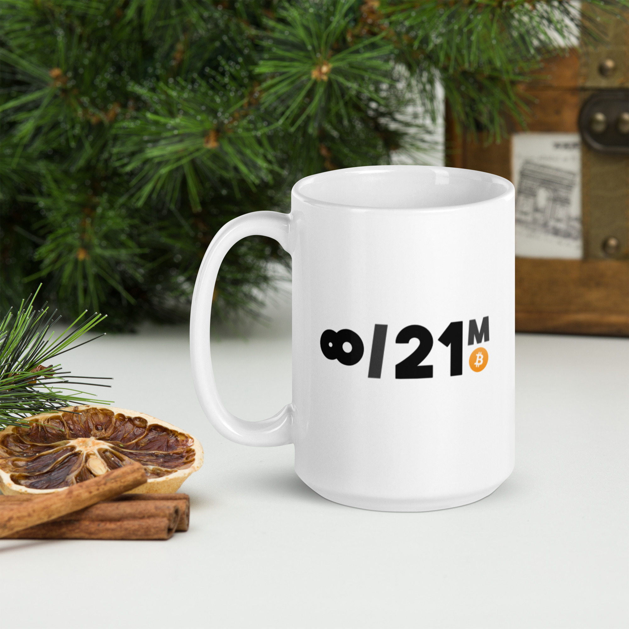 ∞/21M Taza Blanca Accesorios VEINTIUNO ∞/21M Taza Blanca Accesorios VEINTIUNO