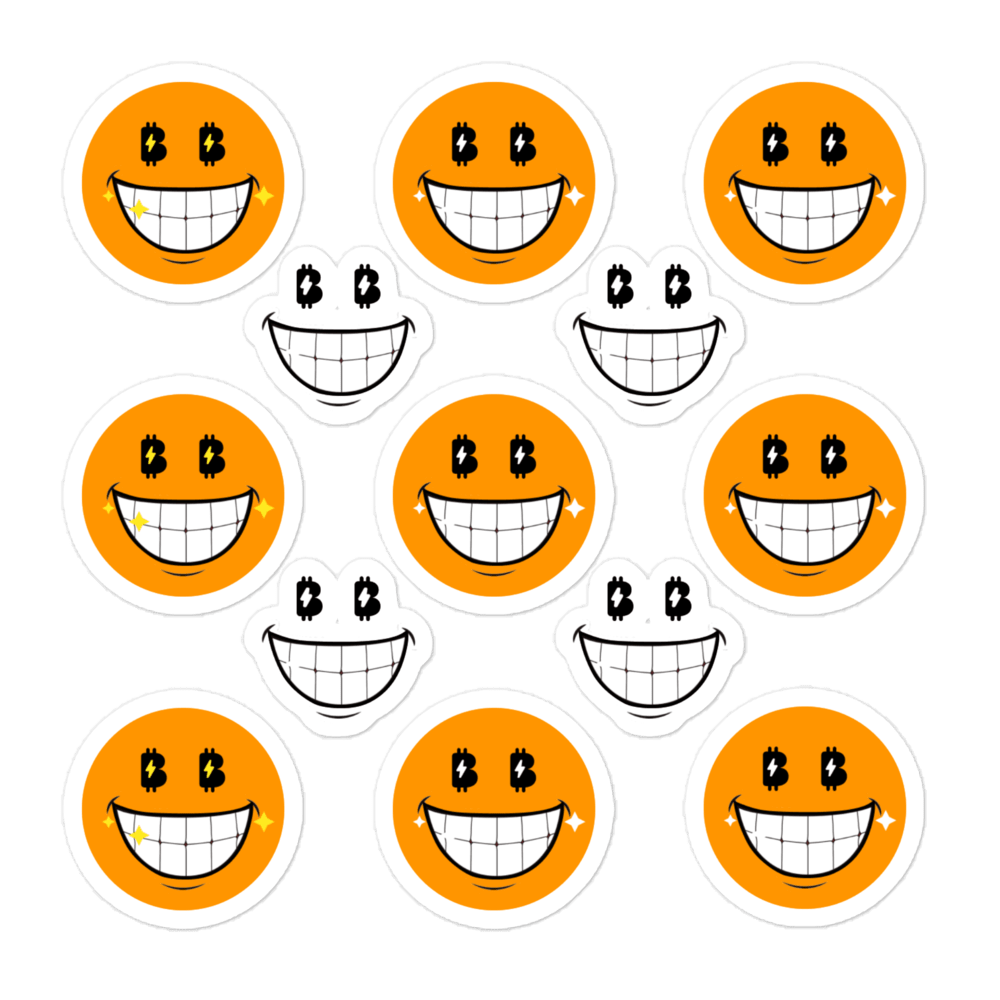 🟠😁 BTC Smile – Pegatinas anti-burbujas Pegatinas VEINTIUNO 🟠😁 BTC Smile – Pegatinas anti-burbujas Pegatinas VEINTIUNO