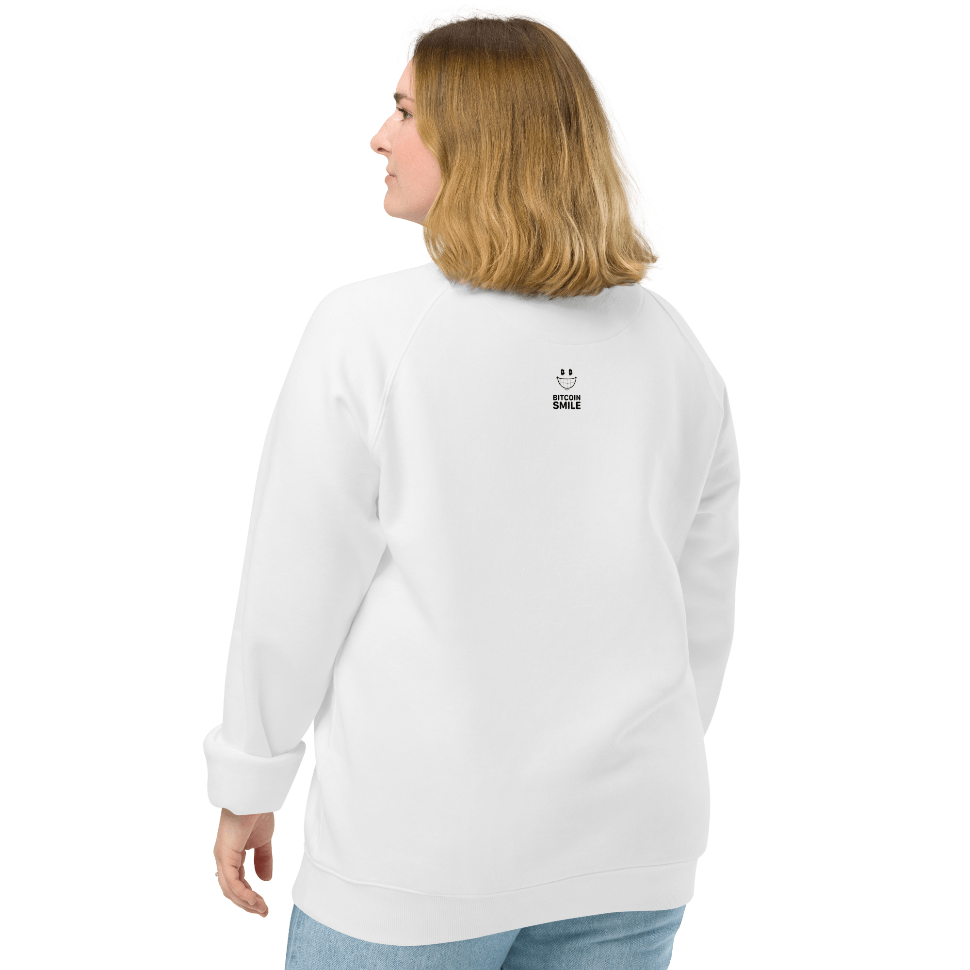 🟠😁 BTC Smile – Sudadera orgánica raglán unisex Sudaderas VEINTIUNO 🟠😁 BTC Smile – Sudadera orgánica raglán unisex Sudaderas VEINTIUNO