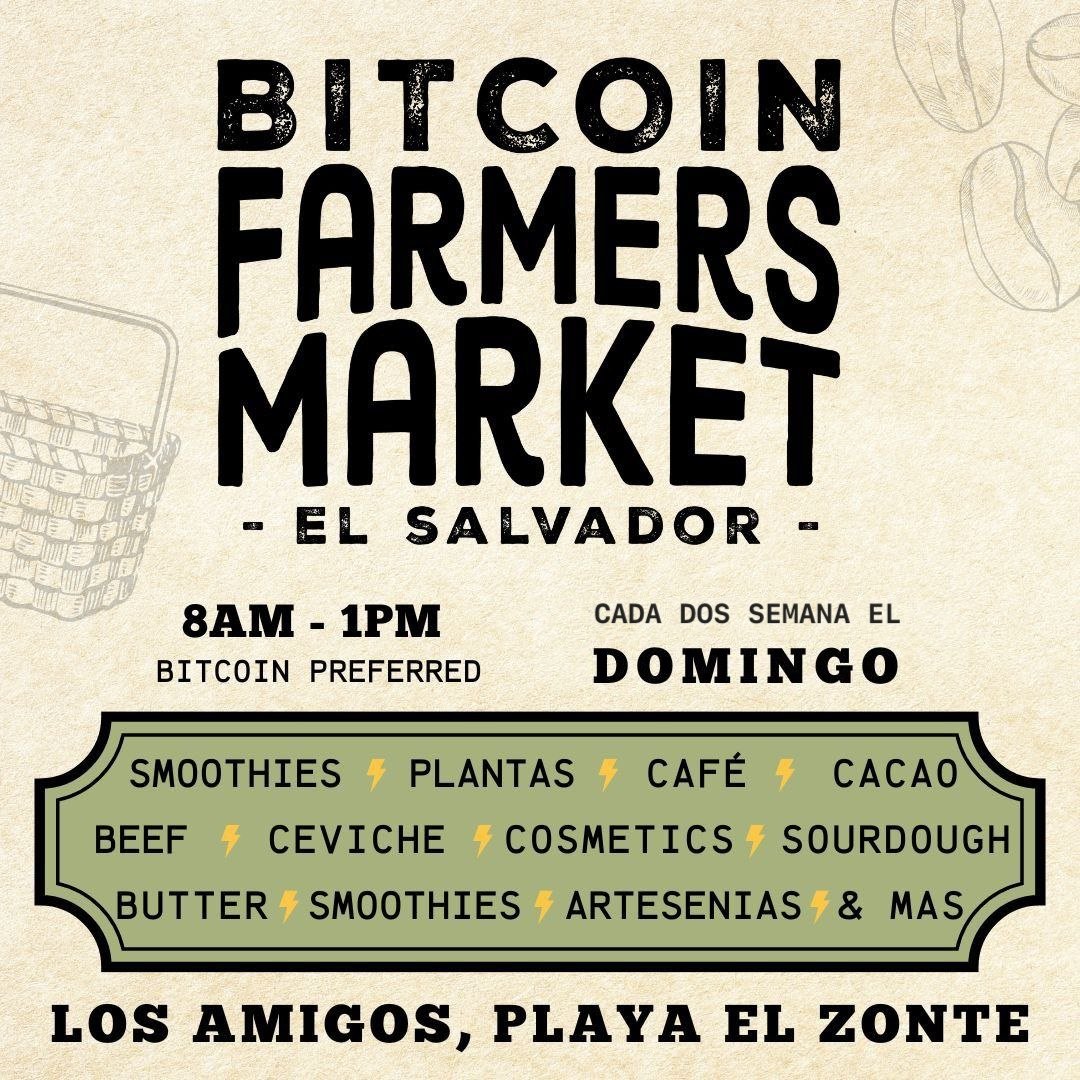 Bitcoin Farmers Market - Every Sunday forthnightly - El Zonte