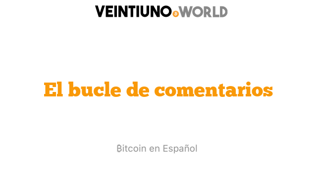 El bucle de comentarios